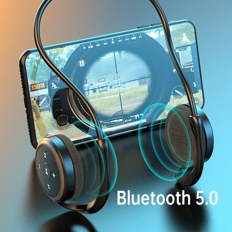Wearable MP3 Headset Bluetooth Radio MP3 Music Player Sport Bluetooth Headphone Wireless Earphones Support TF Card Microphone