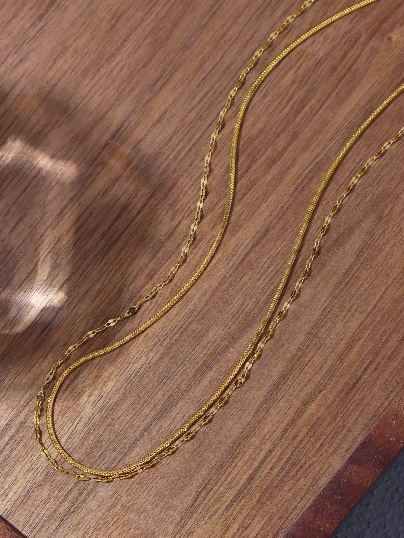 Minimalist Stainless Steel Women's Necklace Set for Daily Jewelry - Image 3