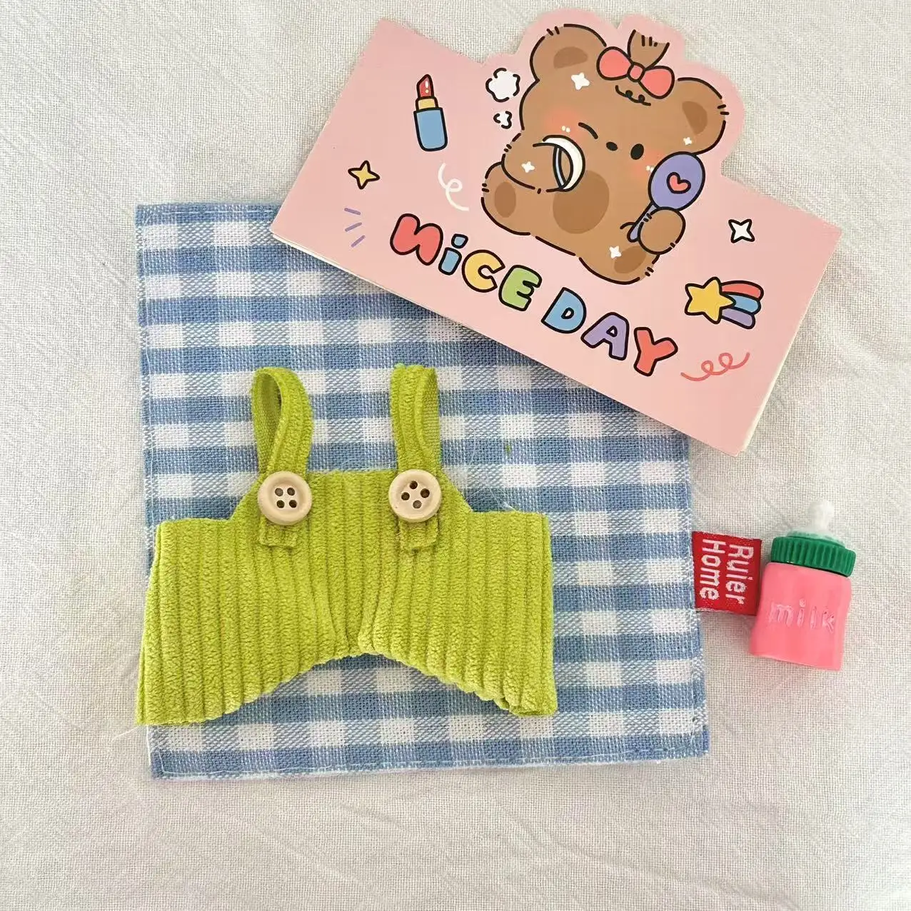Lovely Cartoon Doll Clothing Overall Mini Doll Pants for 10-15cm Wallace Gromit Dog/Moru Dolls Plush Toys Children Birthday Gift