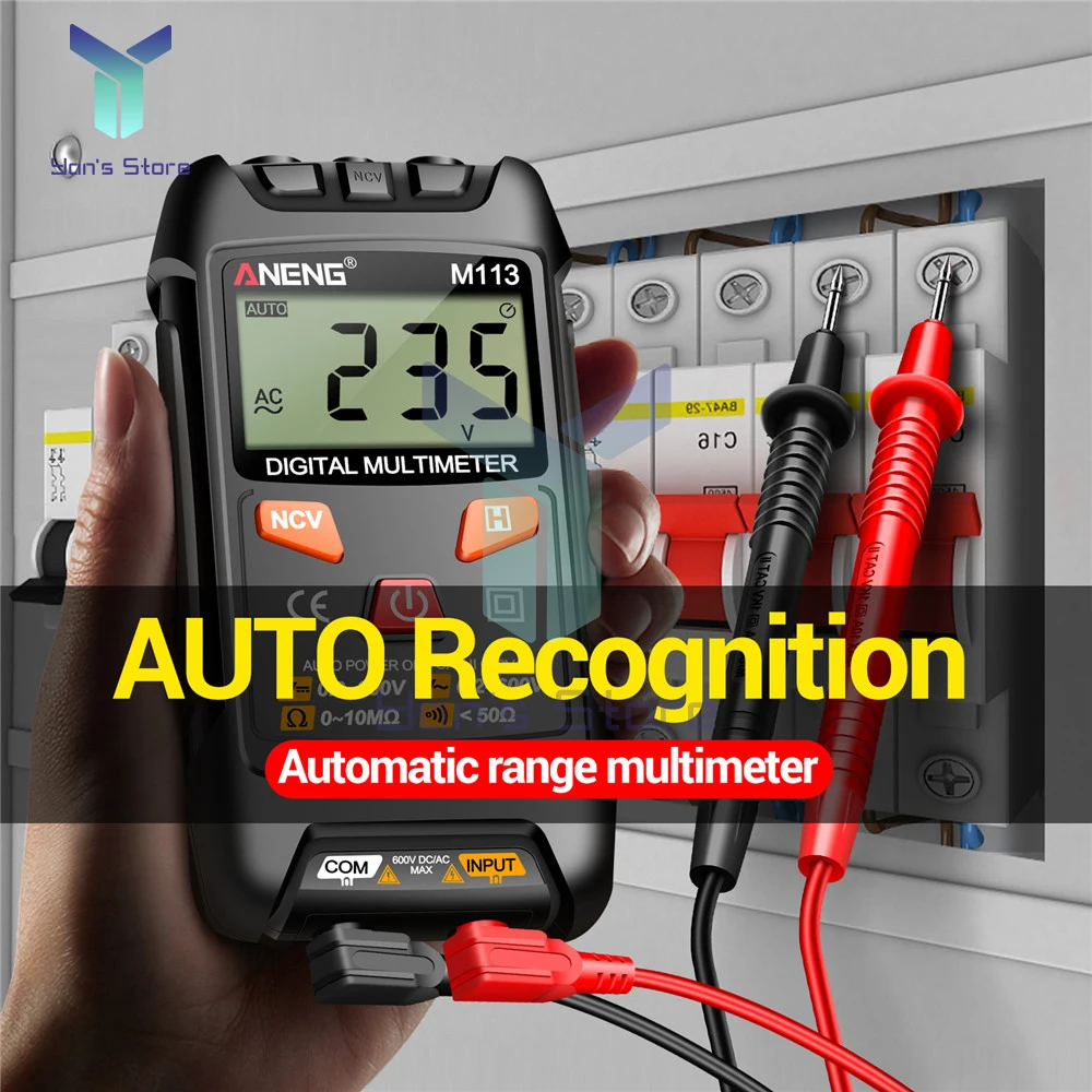 ANENG M113 Automatic Professional Digital Multimeter 1Pcs 1999 Counts Auto AC/DC Votage Tester Ohm Current Ammeter Detector Tool
