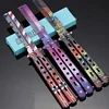 Foldable Comb Stainless Steel Practice Training Butterfly Knife Comb Beard Moustache Brushe Salon Hairdressing Styling Tool 6