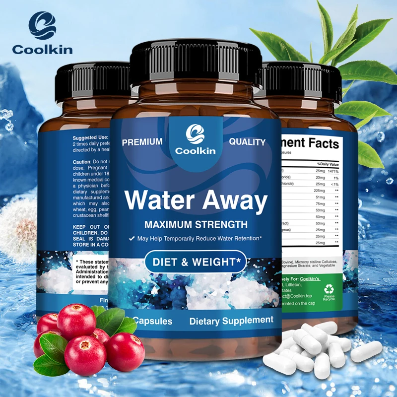 Diuretic Capsules Natural for Water Retention with Vitamin B6 Potassium Dandelion