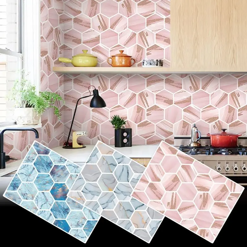 

Self-adhesive Kitchen Waterproof Bathroom Tile Wall Decoration Wallpaper Desktop Cabinet Cabinet Refurbishment Floor Sticker