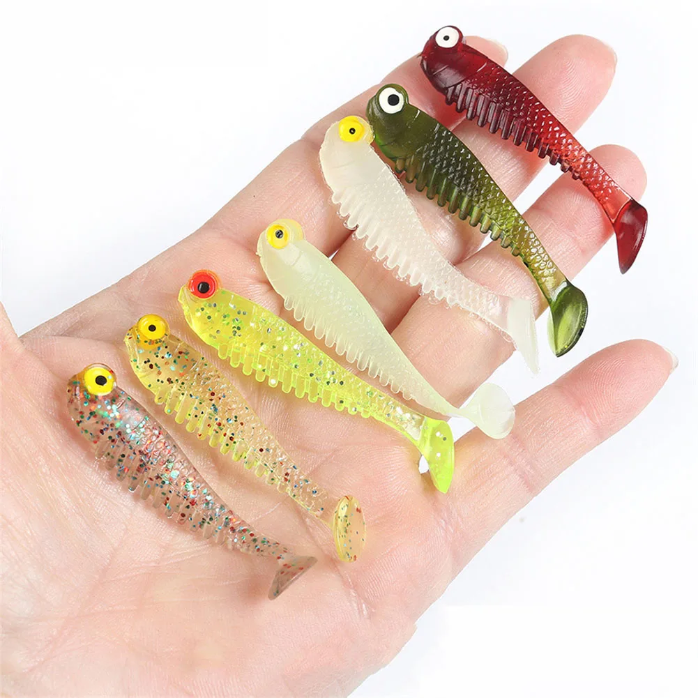Soft Fishing Lures 5.5cm / 1.5g Paddle Tail Swimbaits Soft Plastic Lures Kit  For Bass Trout Walleye Crappie 10pcs / Pack - AliExpress