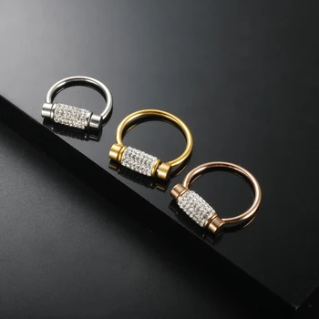 Anello girevole a scorrimento per donna Ragazza Anello antistress Acciaio inossidabile Cristallo Ansia Fidget Anelli ImpermeabileGioielli 2024