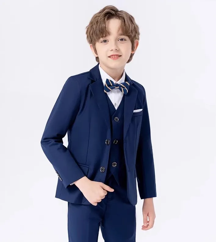 Children Wedding Suit Teenager Kids Piano Ceremony Tuxedo Dress Flower Boys Photograph Blazer Party Performance Costume Boys Suit Set