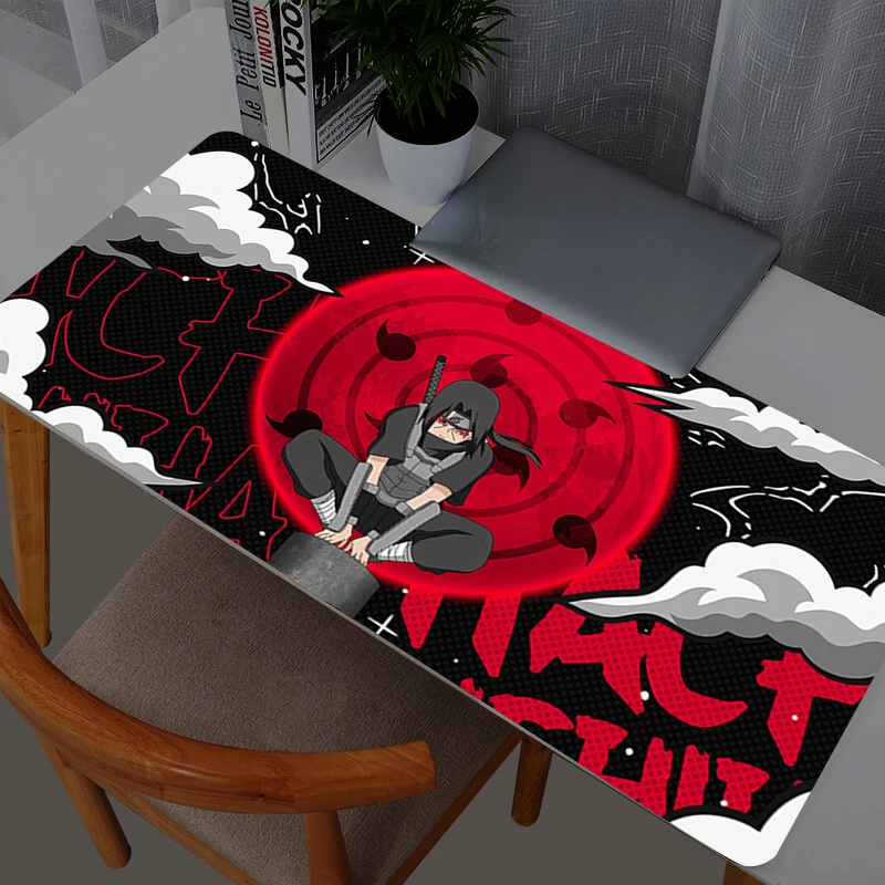 Naruto Itachi Uchiha Mouse Pads Gamer PC Computer Large 900x400 XXL Desk Mat Keyboard Anime Gaming Accessories Mousepad Carpet
