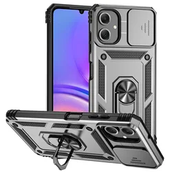 Luxury Armor Military Grade Phone Case with Ring Holder & Camera Slide Lens Stand - Shockproof - Galaxy A26 (SR)