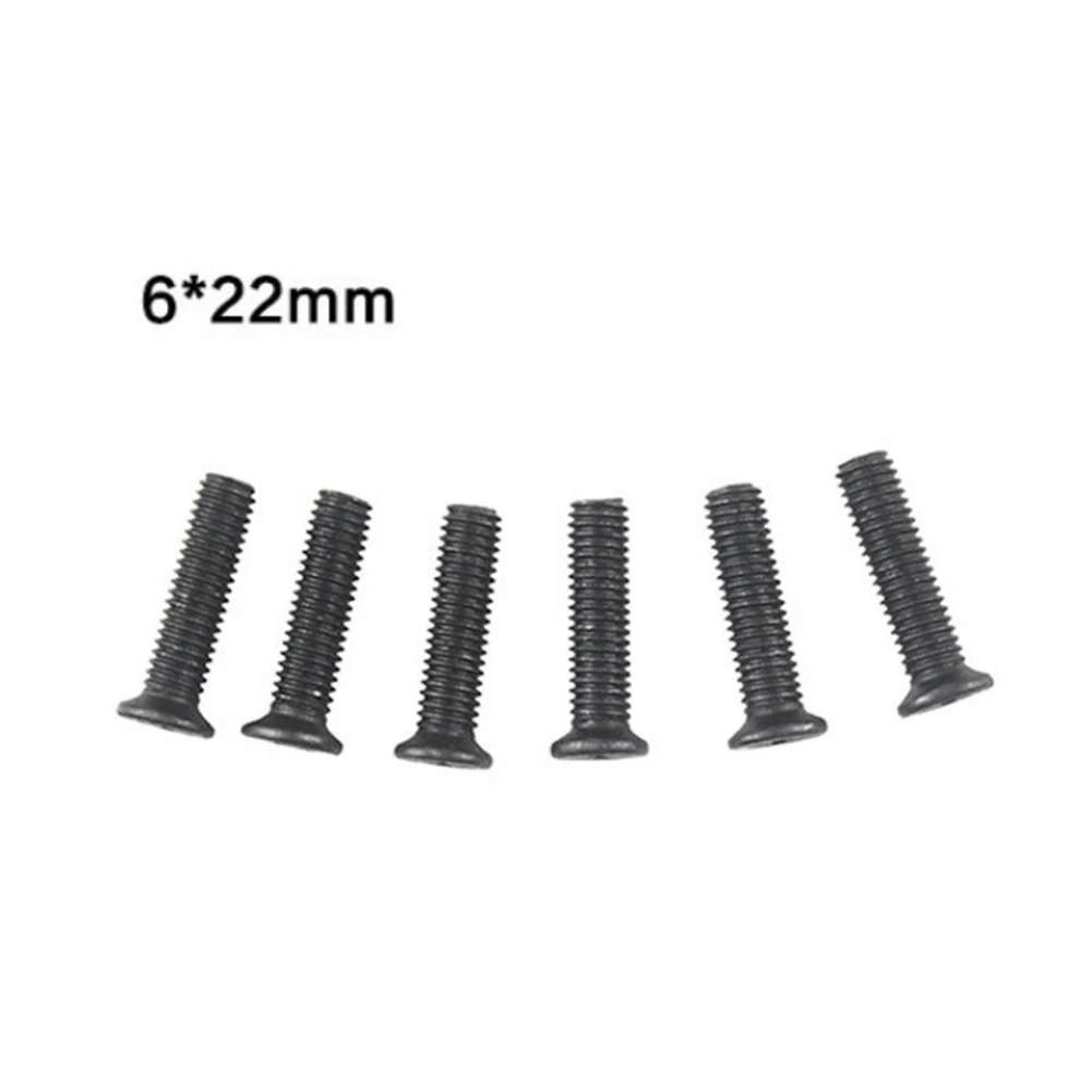 

6Pcs Metal Fixing Screw M5 M6 22mm Left Hand Thread For UNF Drill Chuck Shank Adapter Screw Drill Bits Power Tool Accessories