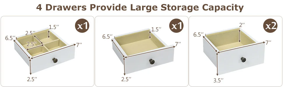 Giantex Jewelry Box with Top Flip Mirror
