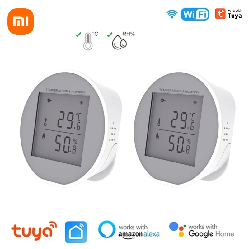 Xiaomi Tuya Wifi Smart Temperature Sensore Di Umidità Indoor Igrometro Controller Monitoraggio Funziona Con Smart Speaker Alexa Home