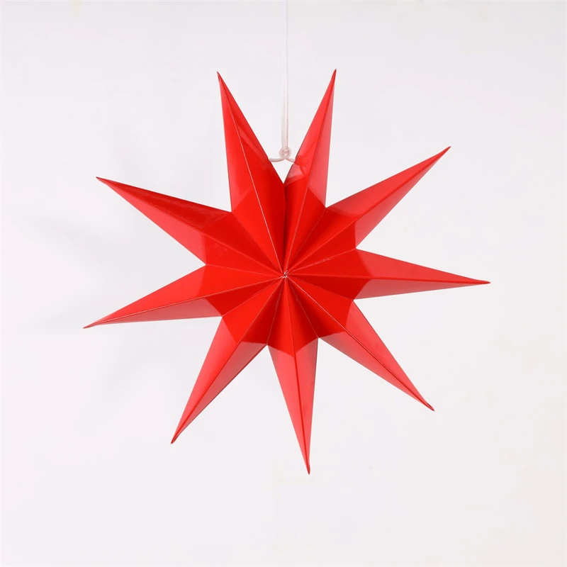 thumbnail image 1 of Decoración de fiesta navideña, estrella de papel de nueve esquinas, cumpleaños, boda, escaparate, aula, lugar, escena, techo, accesorios para colgar en la pared, 1 of 5