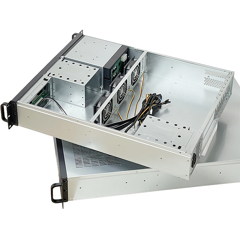 Zhenloong-chassis de Montagem em Rack para Atx Compatível com Servidor Slots de Expansão Pci de Meia Altura 525 Pol. Unidade Óptica 2u 550 mm - Imagem 3