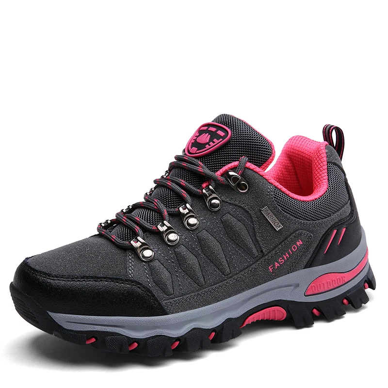 2023 Women\'s Boots Women Hiking Shoes Suede Leather Outdoor Shoes Wear-resistant Lady Trekking Walking Hunting Tactical Sneakers