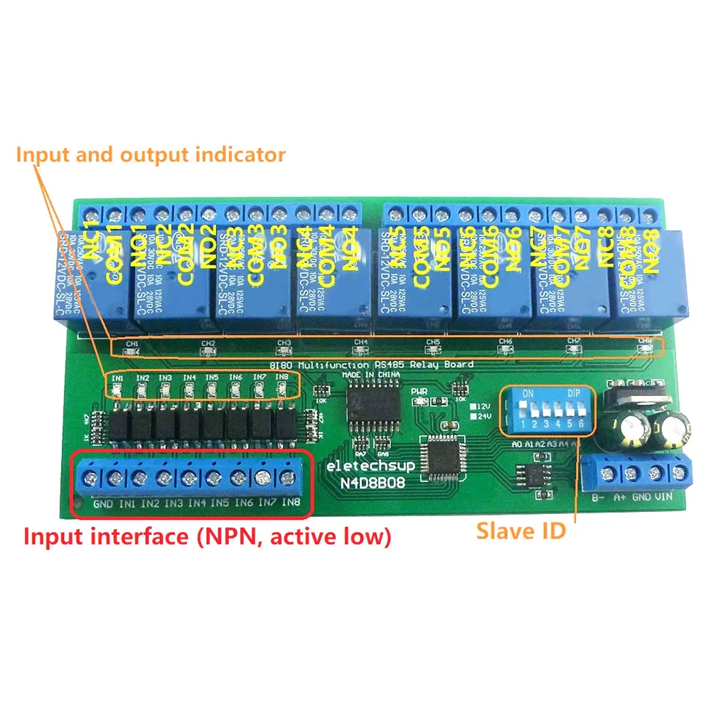 8 saída din35 c45 trilho caixa uart