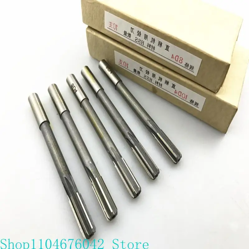 Reamer Set 10Pcs HSS H7 Machine Cutter Straight Chucking Milling Reamer Kit 3mm 4mm 5mm 6mm 7mm 8mm 9mm 10mm 11mm 12mm