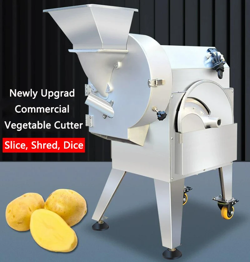 

Large Fully-Automatic Electric Commercial Multifunctional Vegetable Cutter Potato Radish Shreding/Slicing/Dicing Cutting machine