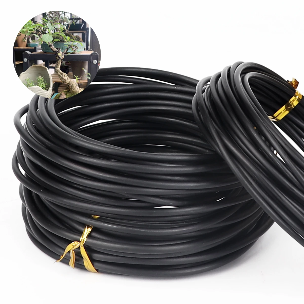 5M Bonsai Wire Anodized Aluminum Black/Sliver Bonsai Training Wire 1.0~3.5 mm for Training Plant Shapes Garden Tool Accessories bonsai wire