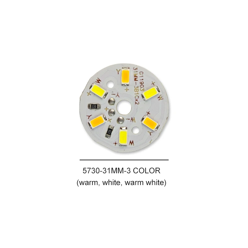 ตัวเลือกสินค้า แผง LED ปรับแสงได้ 3000K-6000K 3W 5V 30+ ดวง