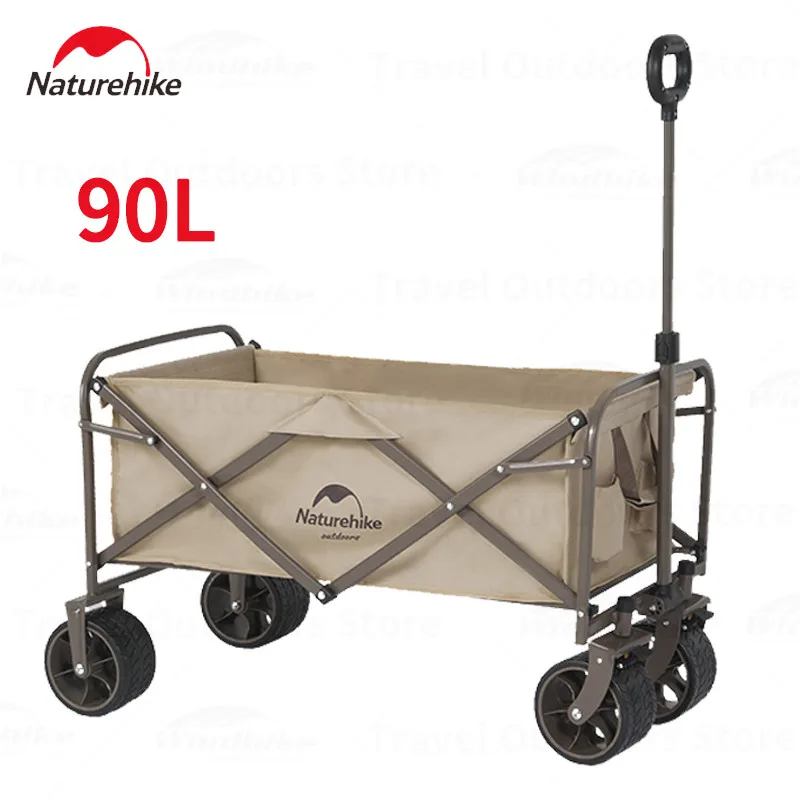 

Naturehike 90L складные тележки, расширяющиеся Внедорожные колеса, наружные многоканальные тележки, 2-слойные 600D Оксфорд тканевые ручные тележки