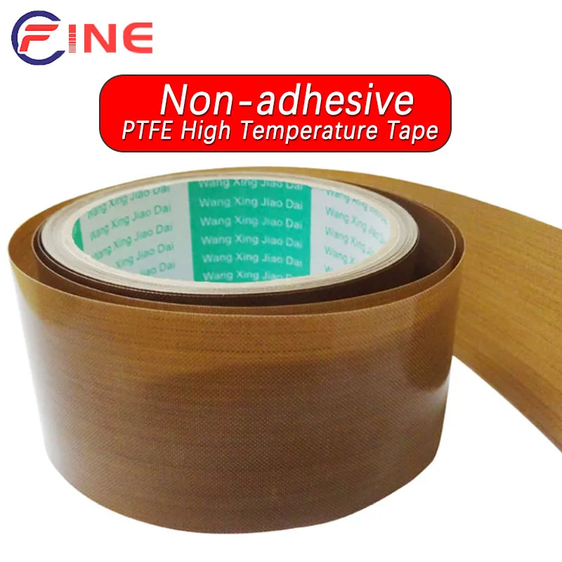 

10M PTFE High Temperature Tape Without Glue/Adhesive Cloth Insulated Machine Flame Retardant Wear Resistan Waterproof Tapes Belt