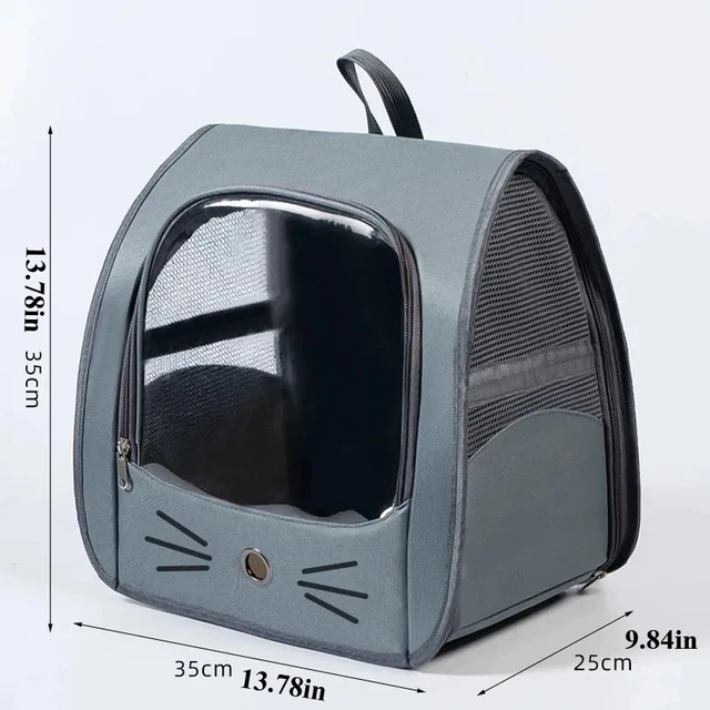 Portable Cat Bag Breathable Comfortable Pet Backpack Go Out Foldable High-capacity Pet Supply Convenient Durable Cat Backpack 5