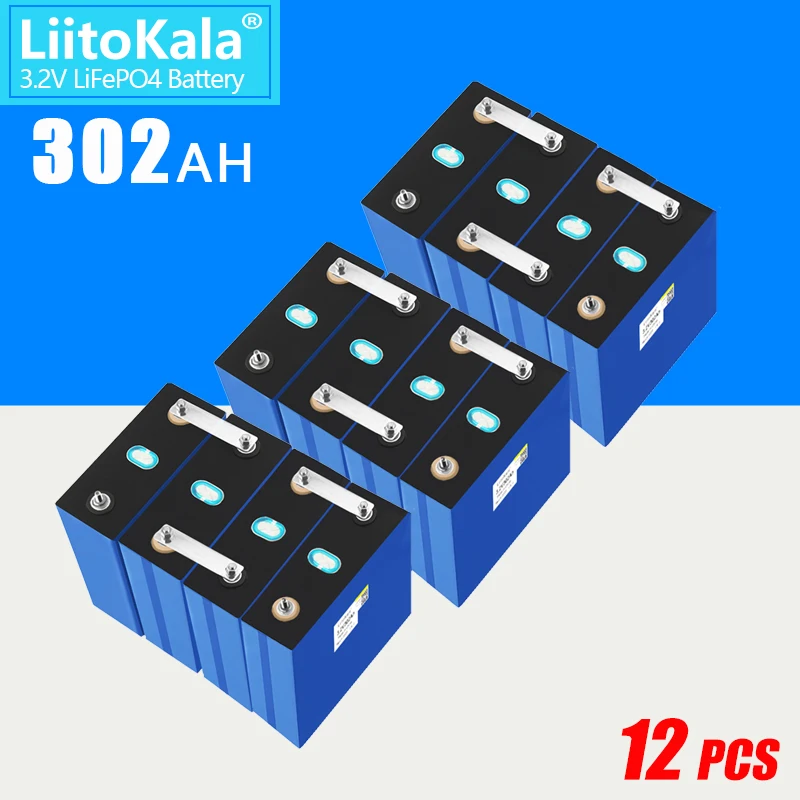 

Аккумуляторная батарея LiitoKala, 12 шт., 3,2 в, Ач, Lifepo4, для гольф-карт, 12 В, 24 В, 36 В, 48 В, Ач