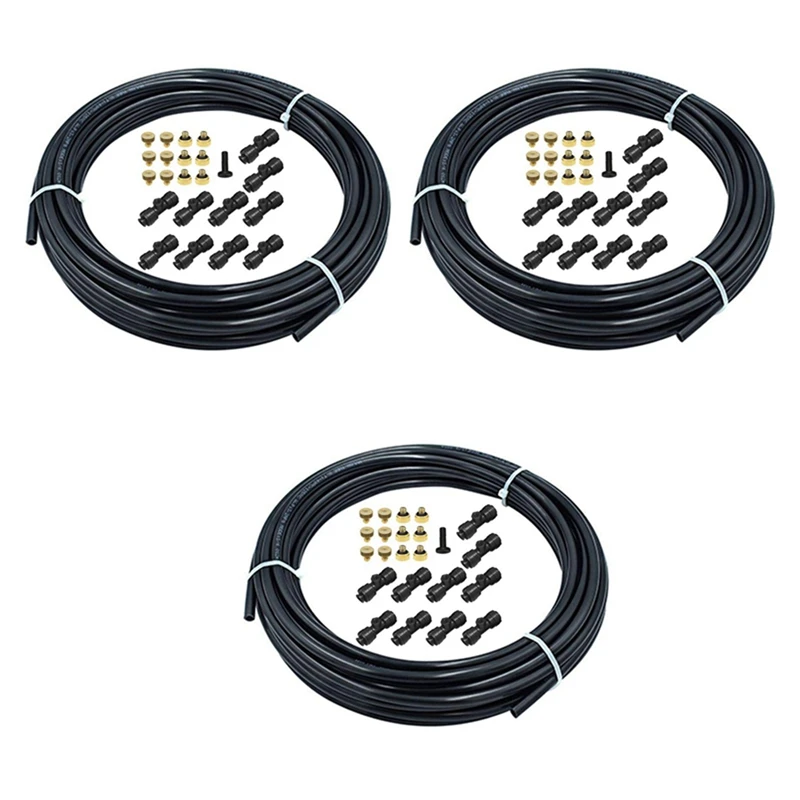

3X 1/4 Inch Slip-Lock Misting Nozzles Kit Fog Nozzles For Patio Misting System Outdoor Cooling System Water Mister