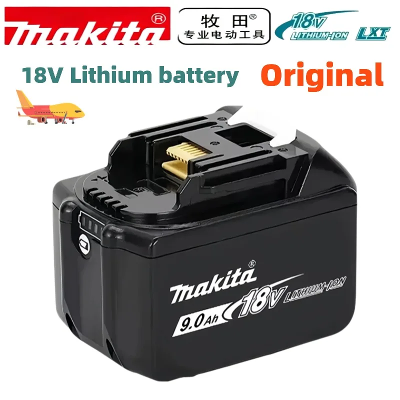 แบตเตอรี่แท้ 100% ของ Makita 18V รุ่น BL1860B ความจุ 6.0Ah แบตเตอรี่ลิเธียมไอออน - แบตเตอรี่แบบชาร์จได้ OEM ใช้ได้กับเครื่องมือไฟฟ้ารุ่น DTW700 1