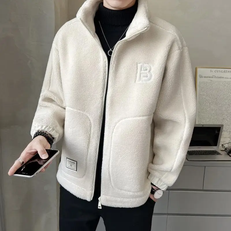 남성용 캐주얼 코트, 루즈하고 따뜻한 남성 재킷, 올 매치 스트리트웨어 의류, 트렌디한 기질 패션, 단색, 봄, 가을, 신상