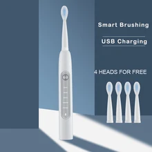 

Sonic Electric Toothbrush Smart Tooth Brush Ultrasonic Automatic Toothbrush USB Fast Rechargeable Adult Waterproof