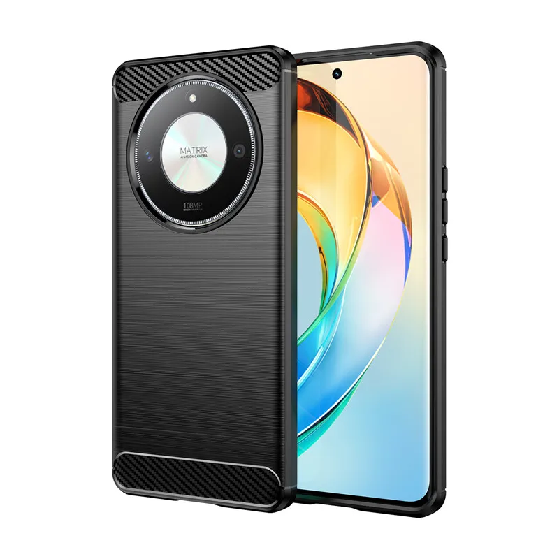  LCEHTOGYE Case for Honor Magic6 Lite 5G + Tempered Glass Screen  Protector, Slim Black Shock-Absorption Soft TPU Bumper Protective Phone  Case Cover for Honor Magic6 Lite 5G (6,78) - KE49 