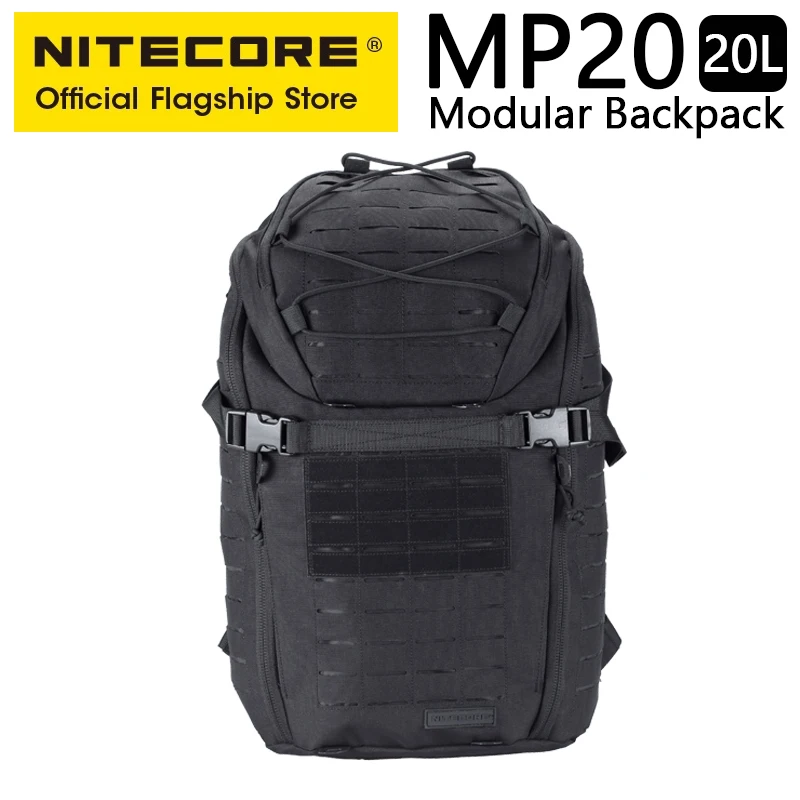 

NITECORE MP20 20L Travel Backpack Modular Commute Bag 500D Nylon Hunting Fishing Tactical Rucksacks Molle System Men Women