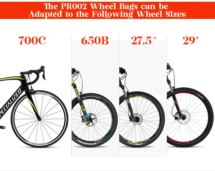 NOOYAH Fahrradradtasche Fahrradrenn Ersatzrad Transporttasche 3 Lagiger Stoffschutz Reifenpackung 2 in 1 Fahrradzubehör – Detail 2