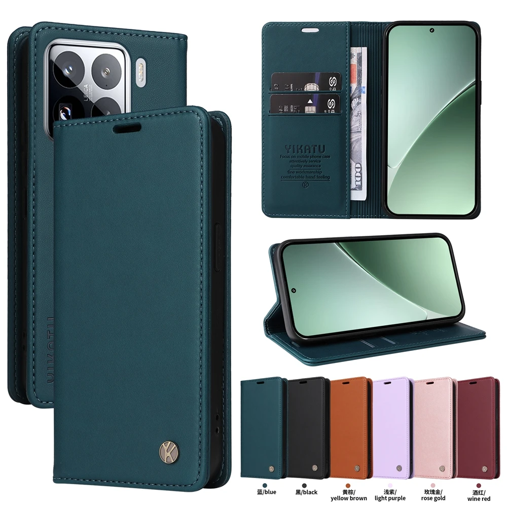 Premium Ultra-Slim Magnetic Leather Wallet Flip Cover Case