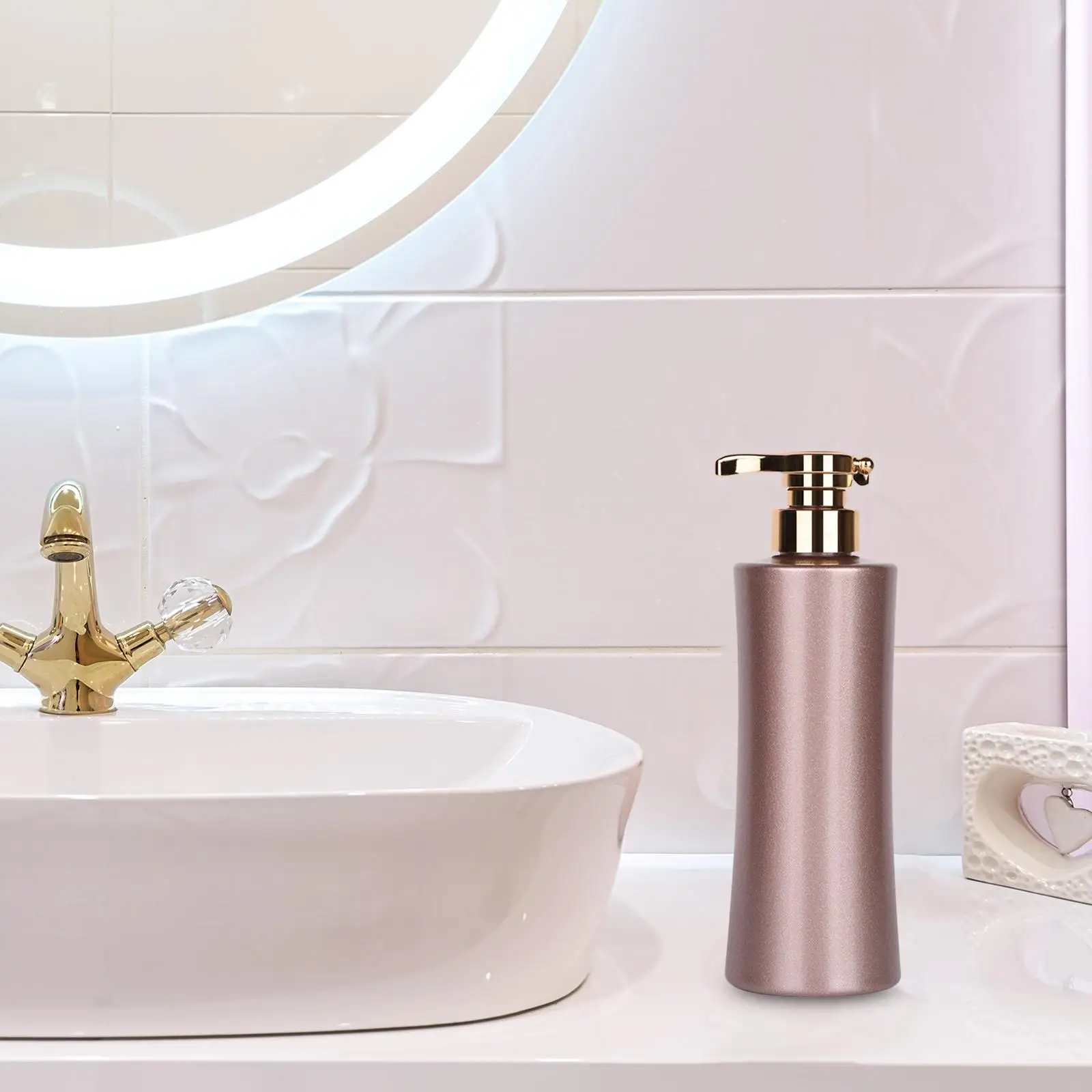 500ml Luxury Soap Dispenser Lotion Bottle Hand Pump Refillable Shower Gel Shampoo Bottle for Bathroom Restaurant Hotel Kitchen