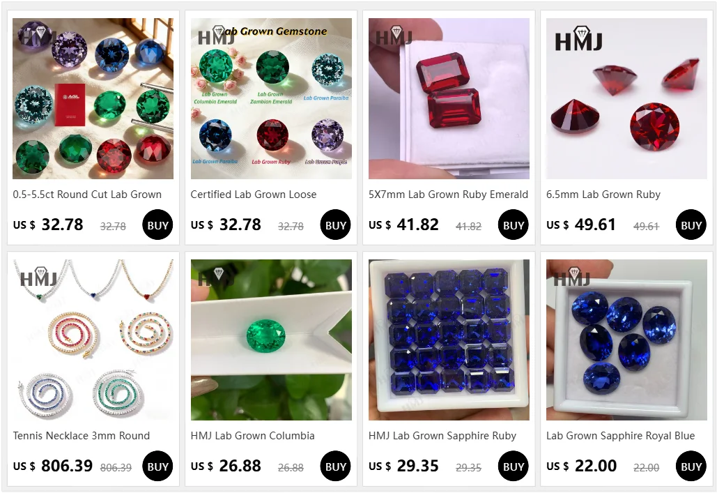 0,5-5,5ct Laborgezüchteter Edelstein, runder Schliff, DIY-Charms, Schmuckherstellung, Hauptmaterialien wählbar, AGL-Zertifikat, hohe Qualität, kein Verblassen – Detail 1