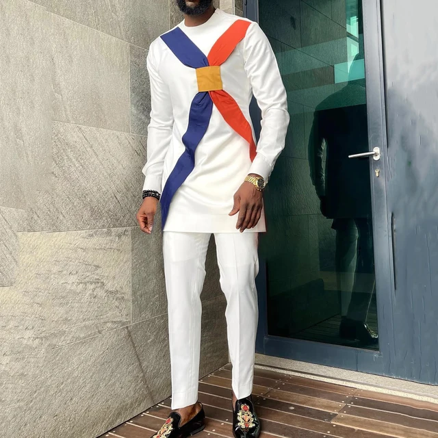 Tega Round Neck Long Sleeve Dashiki Outfit