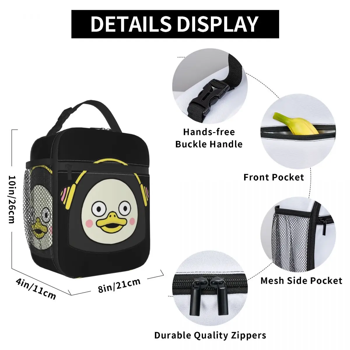 Pengsoo Cute Penguin Thermal Insulated Lunch Bag for Office Portable Food Bag Container Men Women Thermal Cooler Lunch Boxes 6