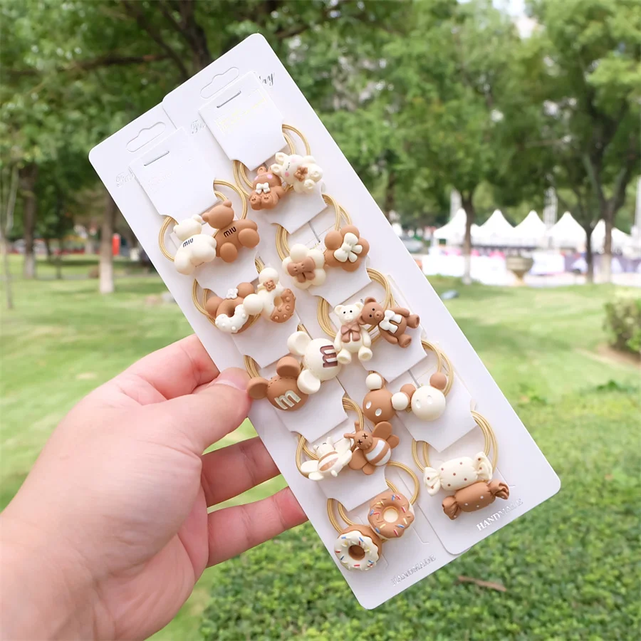 Christmas Tree Snow Man Elk Ponytail Hair Wrap Rubber Bands For Baby Girls Kids Cute Headwear Children Hair Accessories