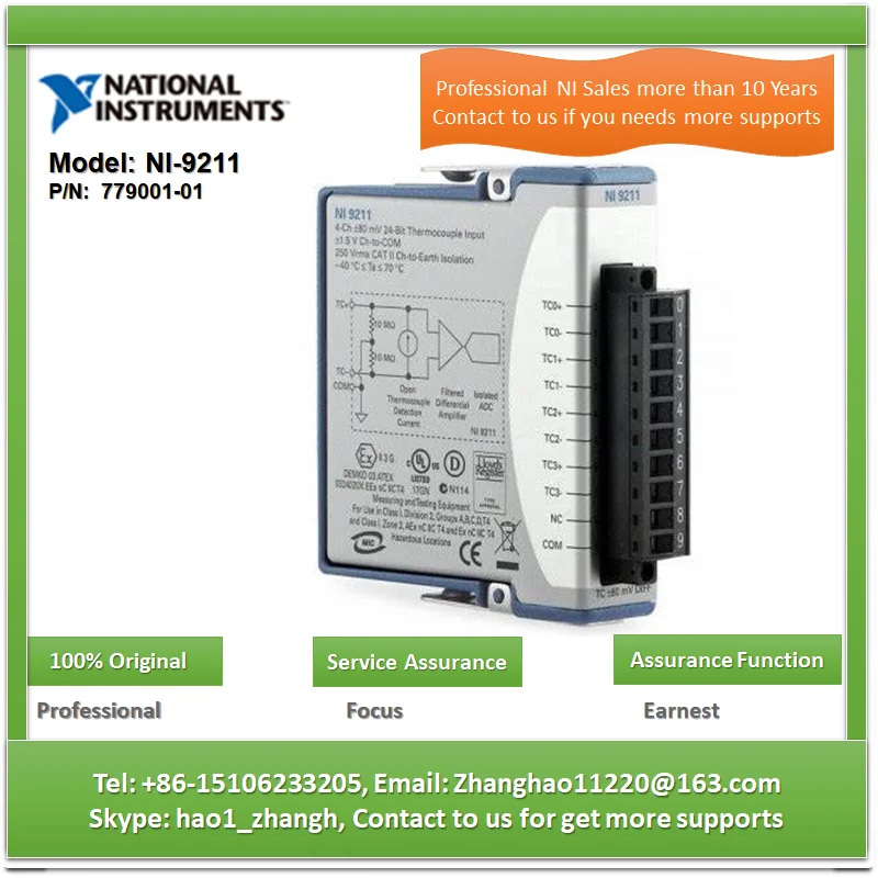 NI921180mVThermocoupleInput14Sampless4ChannelModuleScrew