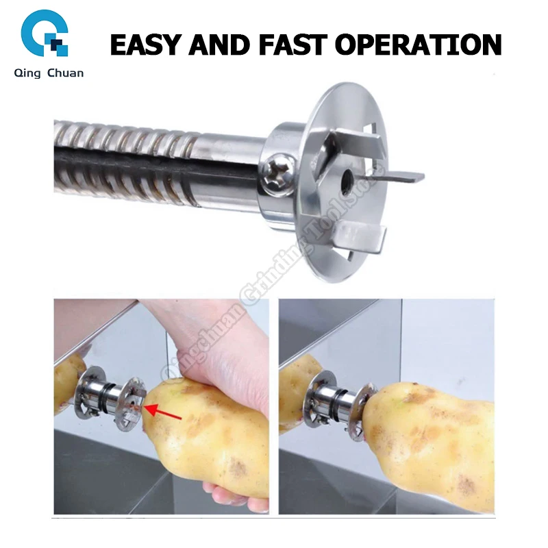 Potato Tower Machine Commercial Fully Automated Stainless Steel Rotating Machine Electric Potato Tower