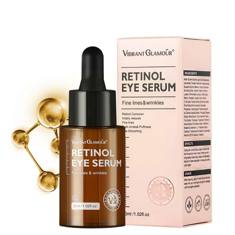 

VIBRANT GLAMOUR Retinol Serum Anti Wrinkle Firming Improve Anti Shrink Fine Brighten Lifting Pores Lines Aging Whiten X1T6