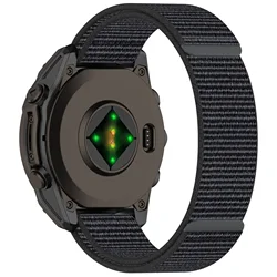 Nylon Hook Loop Strap - Versatile Wristband for Smartwatches (Available in 26mm, 22mm, and 20mm) (Dark grey)