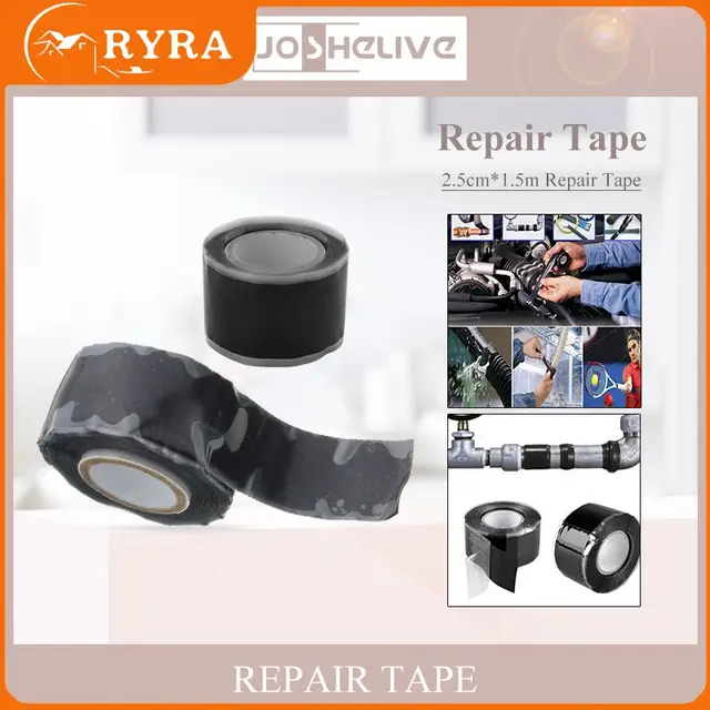 Erőteljesen Varázslatos Fekete Ön Adagoló Szilikon Javító Szalag Szálak Vízálló, Nagy Tapadási Cső Tömítés Univerzális