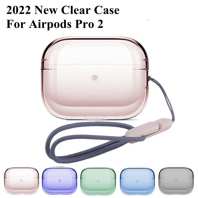Transparent Protective Case Cover For Airpods Pro 2 TPU Soft Skin Shockproof Case Cover Designed for Airpods Pro2 Earbuds