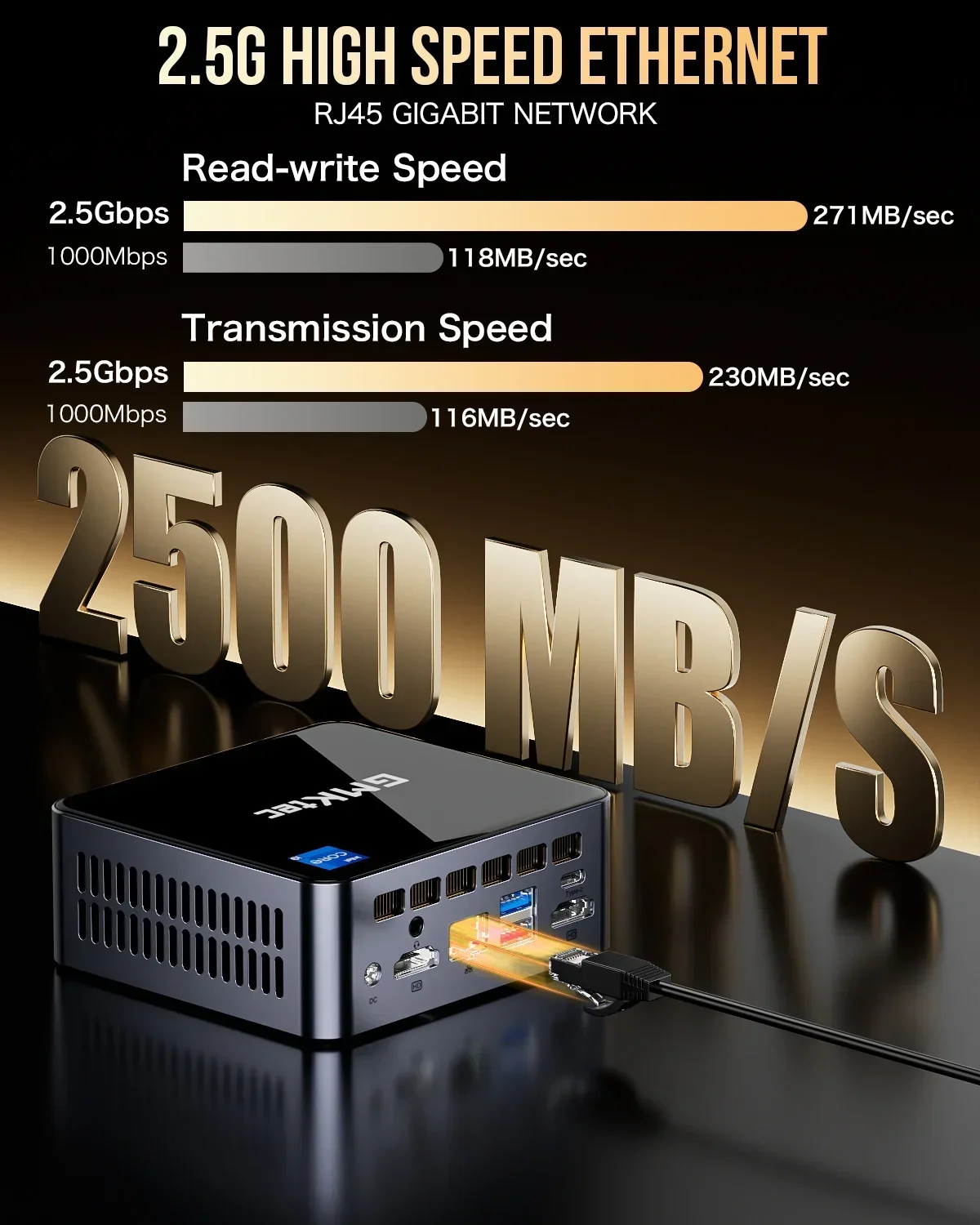 GMKtec M3 Plus Intel i9-12900HK Mini PC Windows 11 2x DDR4 3200Mhz PCie 3.0 NVme SSD WIFI6 BT5.2 Triple Screen Display PC Gamer 4