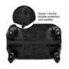 Custom Camo Style Black Military Camouflage Travel Luggage Cover Washable Suitcase Cover Protector Fit 18-32 Inch 3