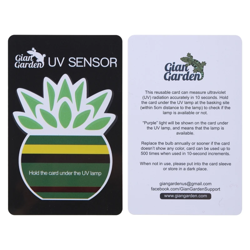 2 Pcs / set Reptile Terrarium UVB Test Card UV Light Lamp Life Tests Paper