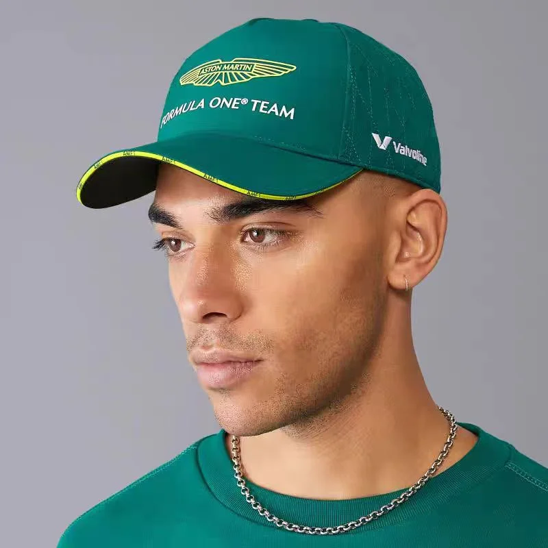 Gorra de béisbol con lengua de pato para hombre y mujer, sombrero de equipo de F1 2024, nuevo, color verde